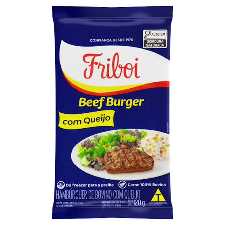 BEEF BURGUER FRIBOI 120G C/QUEIJO