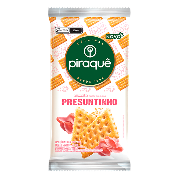 BISCOITO PIRAQUE SALGADO PRESUNTINHO 138G
