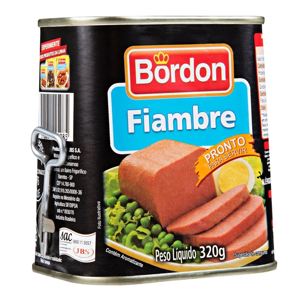 CARNE BORDON FIAMBRE LT 320G ABRE FACIL