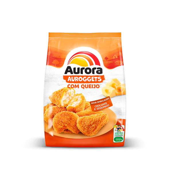 CARNE DE FGO EMPANADO AUROGGETS 275G QUEIJO
