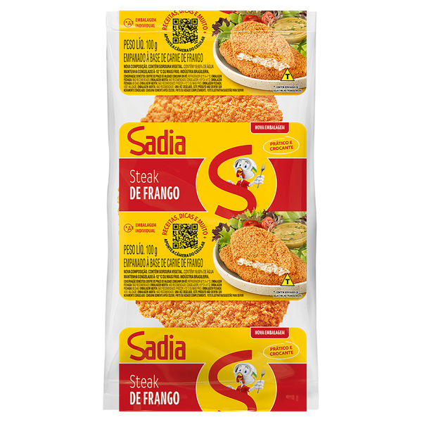 EMPANADO STEAK DE FRANGO SADIA 100G