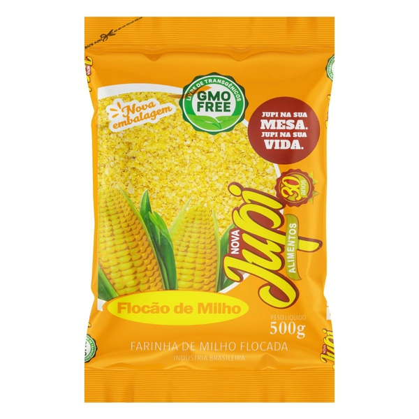 FLOCAO MILHO JUPI 500G NAO TRANSGENICO