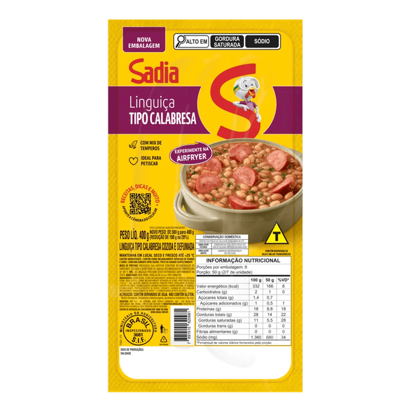 LING. CALABRESA SADIA 400G
