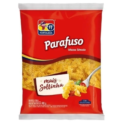 MACARRAO FORTALEZA SEMOLA PARAFUSO 400G