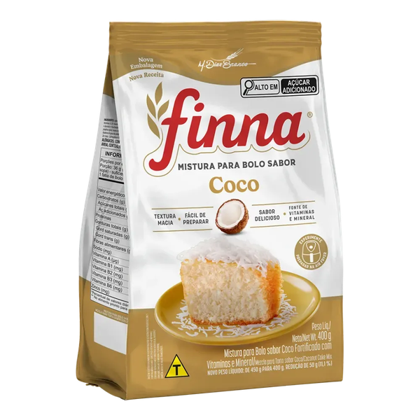 MISTURA BOLO FINNA 400G COCO