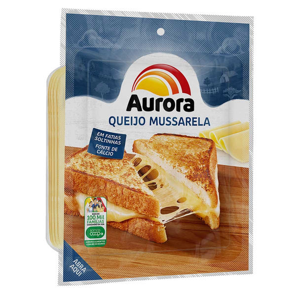 QUEIJO MUSSARELA FATIADO AURORA 150G