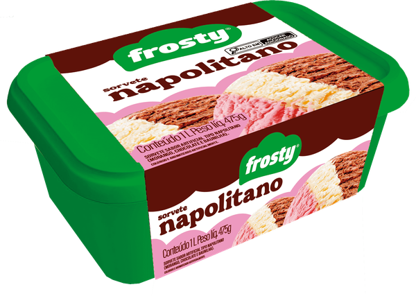 SORVETE FROSTY 1L NAPOLITANO