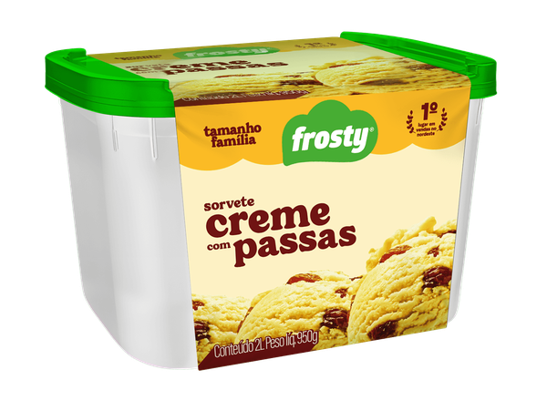 SORVETE FROSTY 2L CREME C/PASSAS