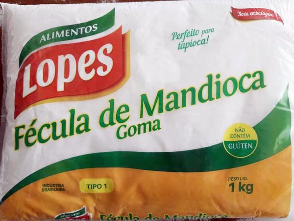 FECULA DE MANDIOCA LOPES 1KG