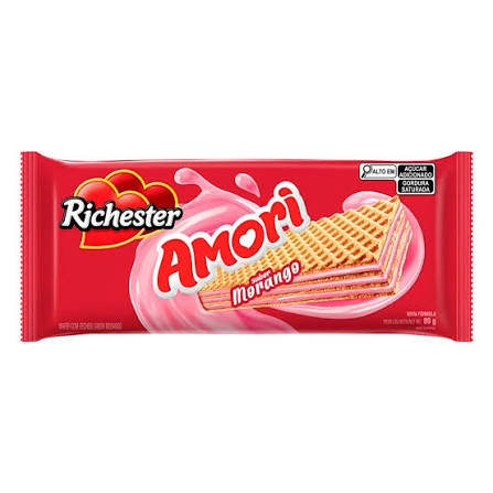WAFER AMORI 80G MORANGO