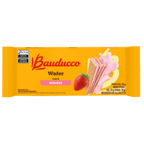 WAFER MORANGO BAUDUCCO 70G