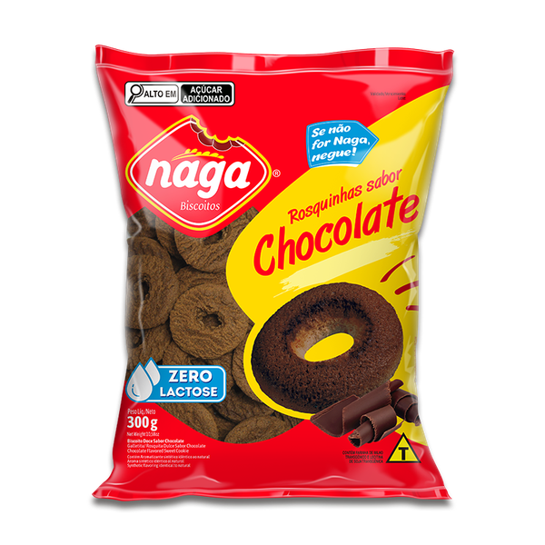 Bisc.Naga Rosquinha 300g Chocolate