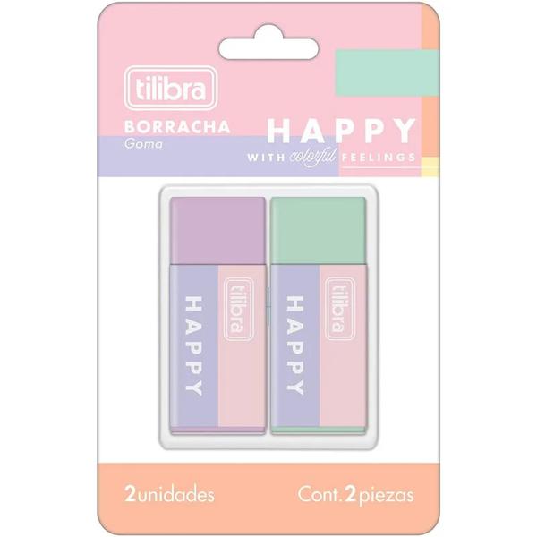Borracha Escolar Tilibra Happy C/2