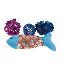 Brinquedo Peixinho e Bolinha Mor P/Gato