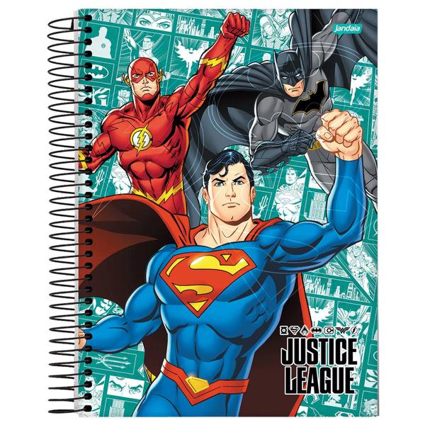 Cad.Jandaia Cd Esp.1mt 80fl Liga Da Justiça