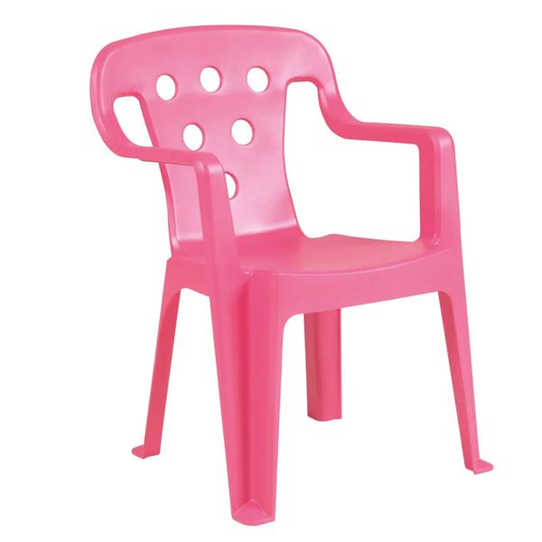 Cadeira Mor Kids Plastica Rosa