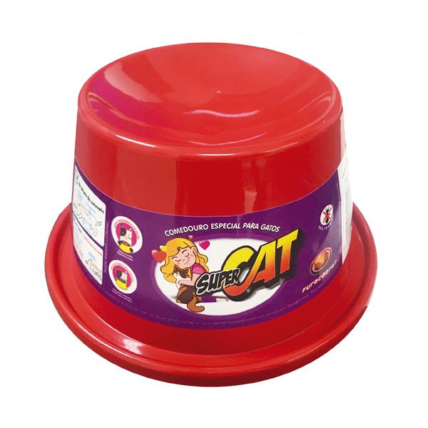 Comedouro Super Cat Verm.200ml R.1233