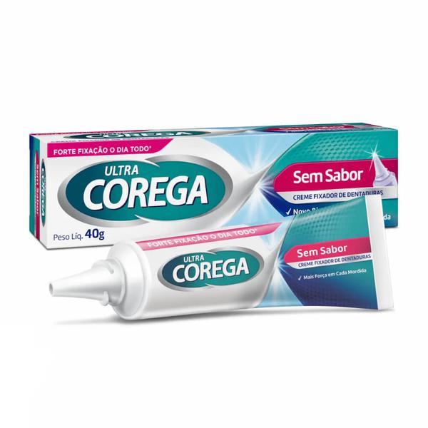Corega Fixador T.Açao Creme S/Sabor 40g