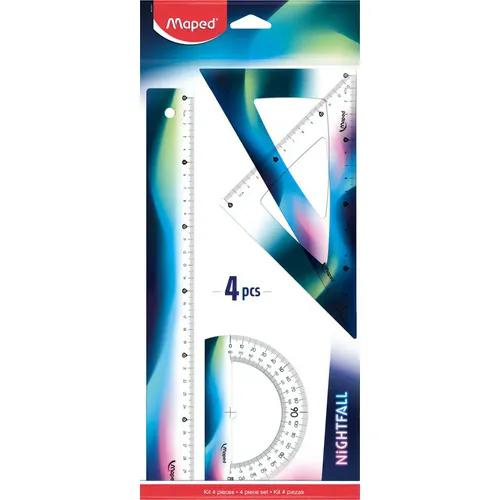 Kit Esquadro Escolar Maped C/4