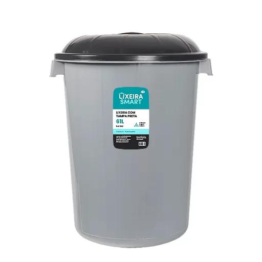 Lixeira Mb C/Tampa 63lt Ref.0061