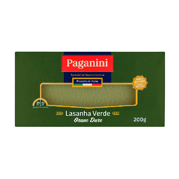 Massa Lasanha Paganini Verde 200g