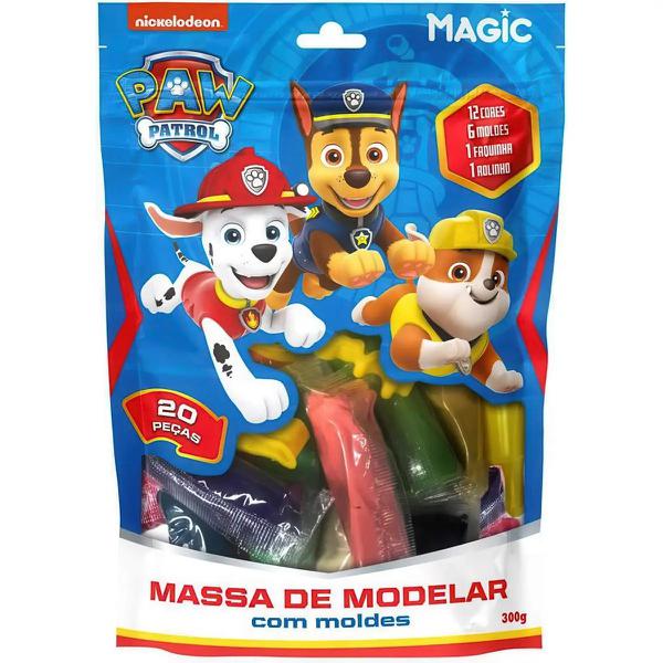Massa Modelar C/Moldes Pat.Canina 300g Azul