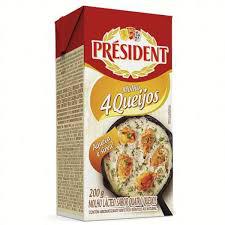Molho Pronto President 4 Queijos 200g