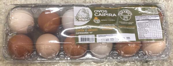 Ovos Gal.Caipira Gema De Ouro C/12