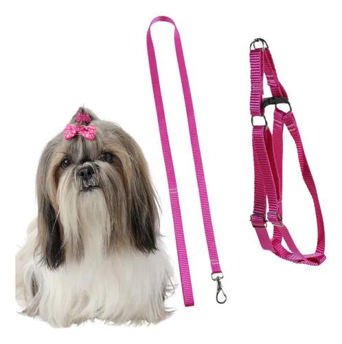 Peitoral Moda & Cor C/Guia Raça Peq.Tam.M