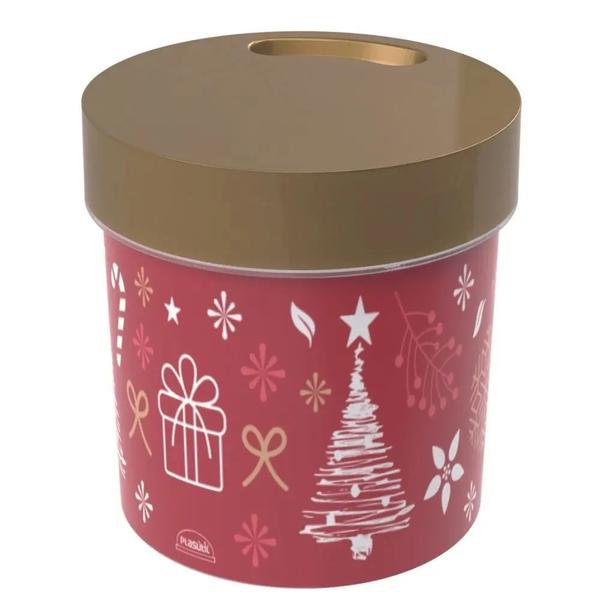 Porta Mantimento Decora 1,2lt Natal Rf.14868