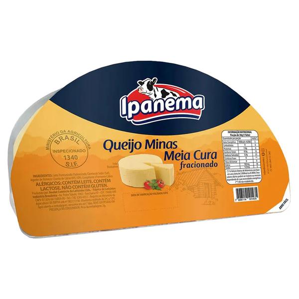 Queijo Minas Meia Cura Ipanema Fraçao Kg