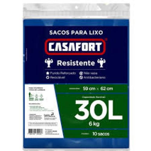 Saco Lixo Casafort Alm.Azul 30 Lt C/10