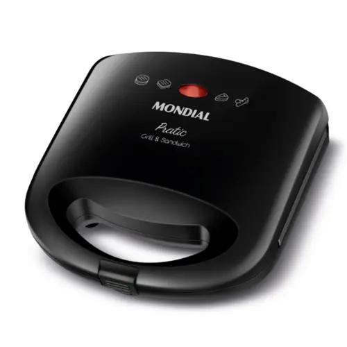 Sanduicheira Mondial  Grill 2em1 Preto 127v