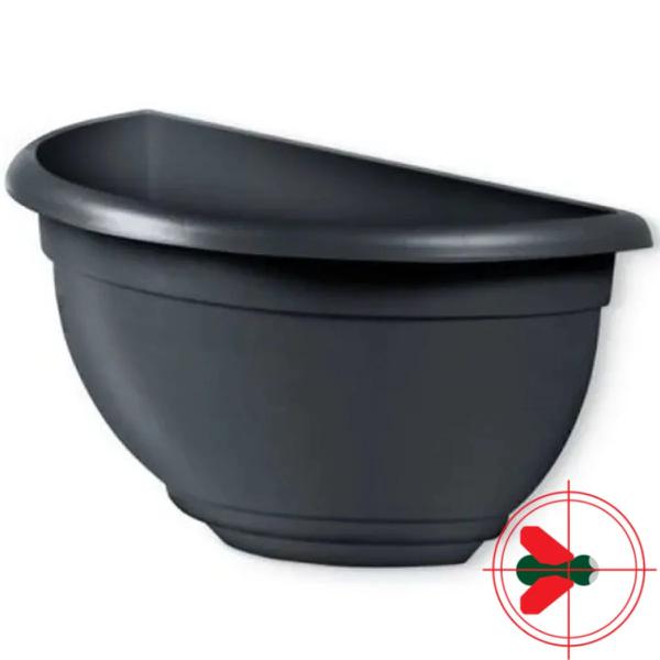 Vaso Nutriplan Plast.Parede Peq.Preto