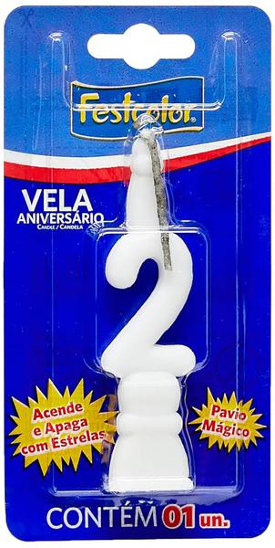 Vela Aniv.Ciranda Magica Branco N2