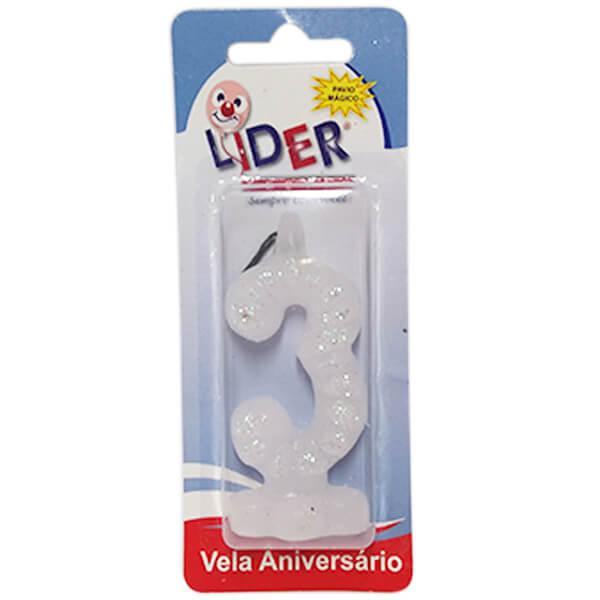 Vela Aniv.Ciranda Magica Branco N3
