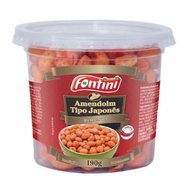 Amendoim Fontini Pimenta 190g Pote