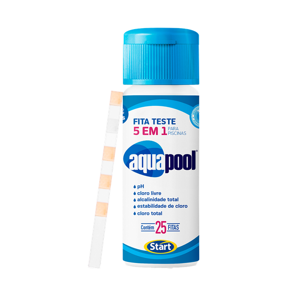 Aquapool Fita Teste 5 Analise Tubo 25un.