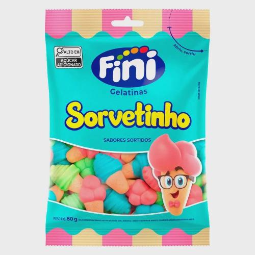 Bala Fini Gelat Sorvetinho 80g