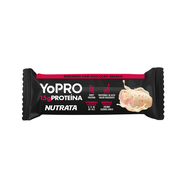 Barra De Cereal Nutrata Yopro Morango 55gr