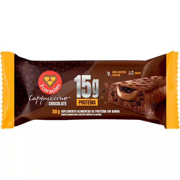 Barra De Proteina 3 Coracoes Capp/Choc.50g