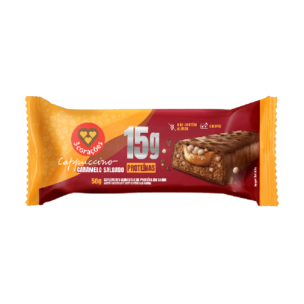 Barra De Proteina 3 Coracoes Caram.Salg.50g