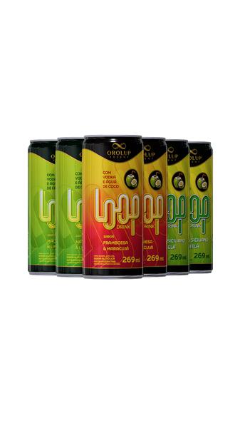 Bebida Mista Loop Drink Framb/Maracuja 269ml Lata