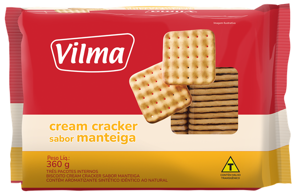 Biscoito Cream Cracker Manteiga Vilma 360g