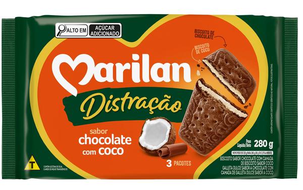 Biscoito Distracao Choc/Coco 280g