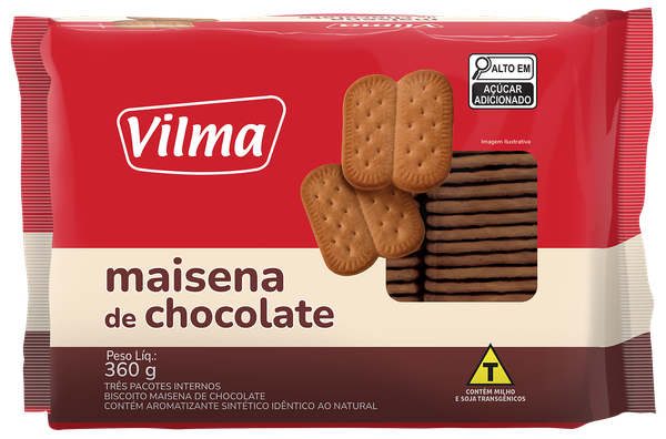 Biscoito Maizena Vilma Chocolate 360g