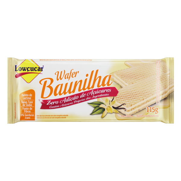 Biscoito Wafer Lowcucar Baunilha Diet 115g