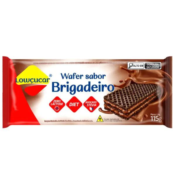 Biscoito Wafer Lowcucar Brigadeiro Diet 115g
