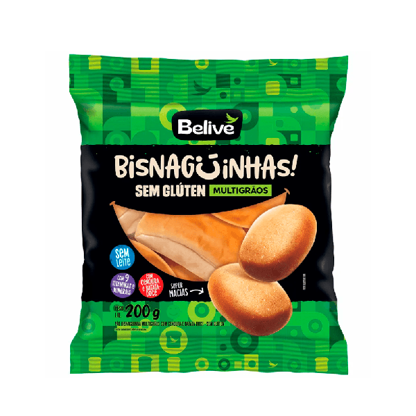 Bisnaguinha Belive Multigraos S/Gluten 200g