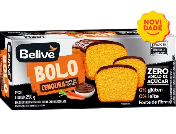 Bolo Belive Cenoura C/Choc. S/Ac.Zero Lac.290g